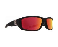 DIRTY MO Sunglasses SOFT MATTE BLACK - HAPPY ROSE w/RED...