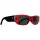 GENRE Sunglasses Translucent Red Matte Black - Happy Gray Green